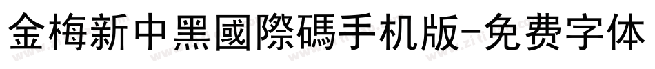 金梅新中黑國際碼手机版字体转换
