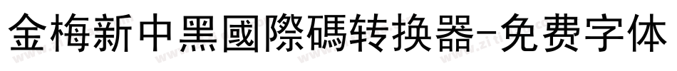 金梅新中黑國際碼转换器字体转换
