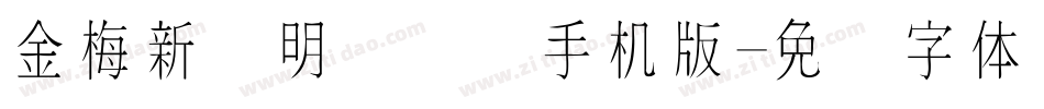 金梅新细明国际码手机版字体转换