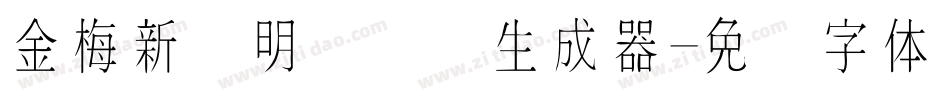 金梅新细明国际码生成器字体转换