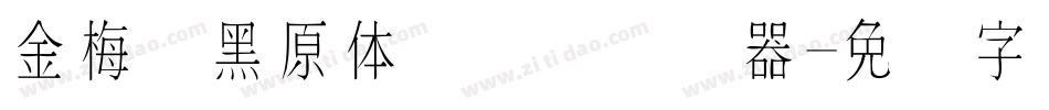 金梅细黑原体国际码转换器字体转换