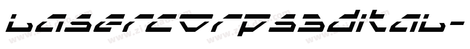 lasercorps3dital字体转换