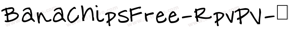BanaChipsFree-RpvPV字体转换