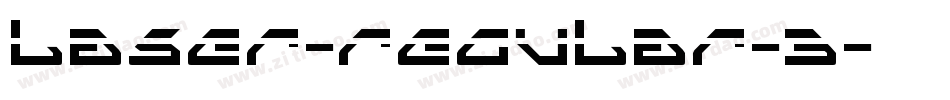 LASER-REGULAR-3字体转换