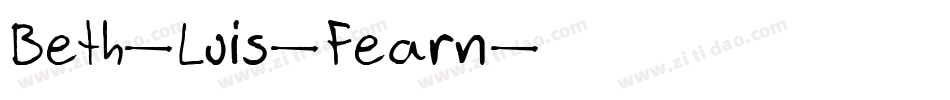 Beth-Luis-Fearn字体转换