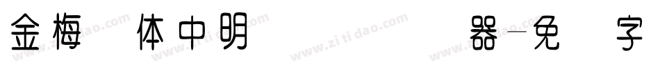 金梅简体中明国际码转换器字体转换