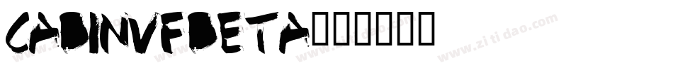 CabinVFBeta字体转换