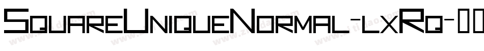 SquareUniqueNormal-lxRq字体转换