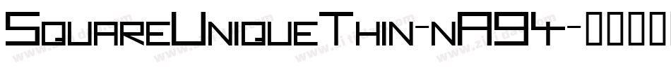 SquareUniqueThin-nA94字体转换