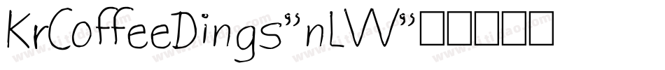 KrCoffeeDings-nLVV字体转换