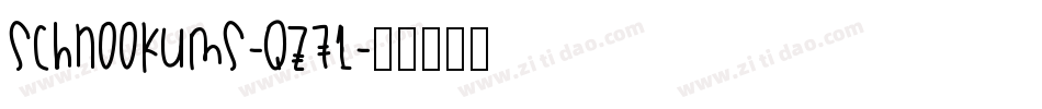 Schnookums-qZ71字体转换