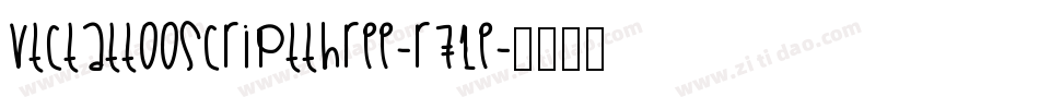 Vtctattooscriptthree-R71E字体转换