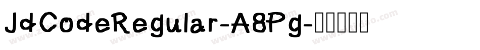 JdCodeRegular-A8Pg字体转换