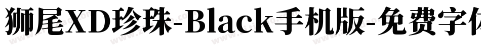 狮尾XD珍珠-Black手机版字体转换