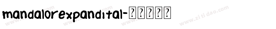 mandalorexpandital字体转换