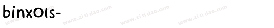 binx01s字体转换