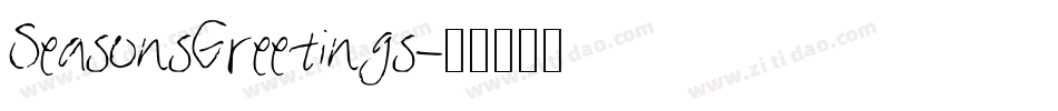SeasonsGreetings字体转换