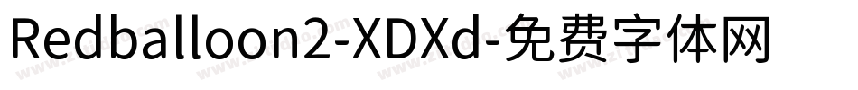 Redballoon2-XDXd字体转换