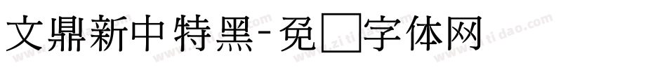 文鼎新中特黑字体转换
