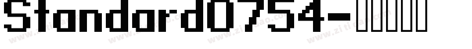 Standard0754字体转换