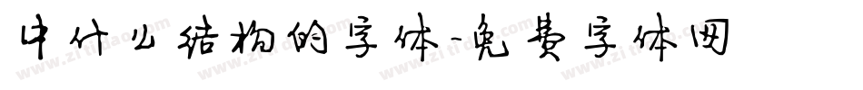 中什么结构的字体字体转换