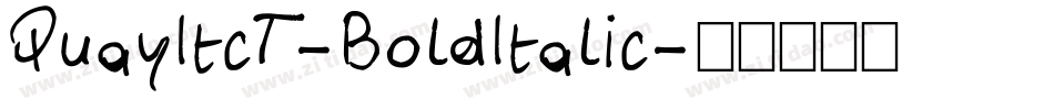 QuayItcT-BoldItalic字体转换