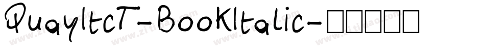 QuayItcT-BookItalic字体转换