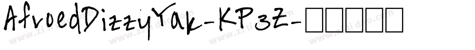 AfroedDizzyYak-KP3Z字体转换