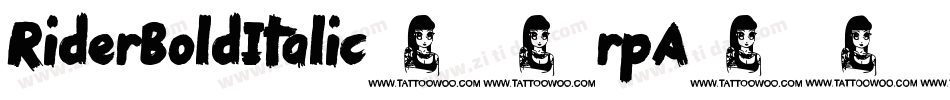 RiderBoldItalic-8rpA字体转换