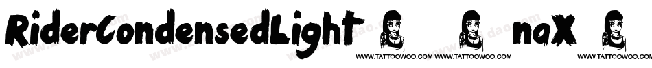 RiderCondensedLight-2naX字体转换
