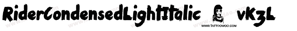 RiderCondensedLightItalic-vKzL字体转换