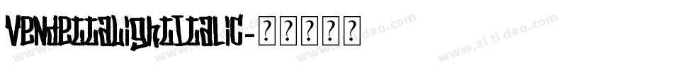 VendettaLightItalic字体转换