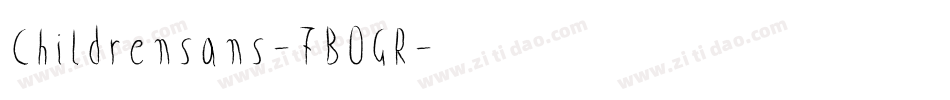 Childrensans-7BOGR字体转换