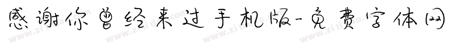 感谢你曾经来过手机版字体转换