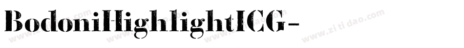 BodoniHighlightICG字体转换