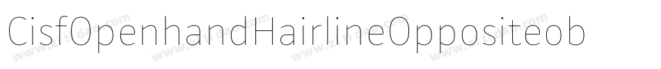 CisfOpenhandHairlineOppositeoblique-YBXO字体转换