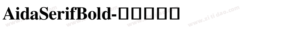 AidaSerifBold字体转换