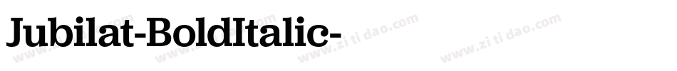 Jubilat-BoldItalic字体转换