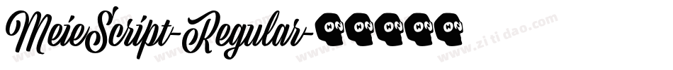 MeieScript-Regular字体转换