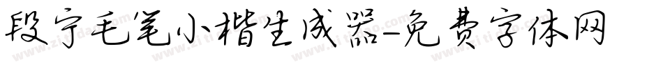 段宁毛笔小楷生成器字体转换