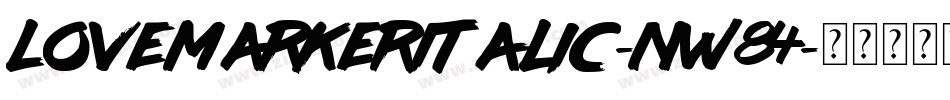 LoveMarkerItalic-nw84字体转换
