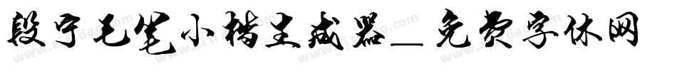 段宁毛笔小楷生成器字体转换