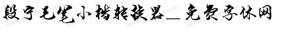段宁毛笔小楷转换器字体转换