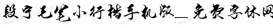 段宁毛笔小行楷手机版字体转换