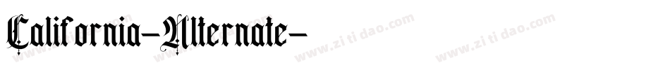 California-Alternate字体转换