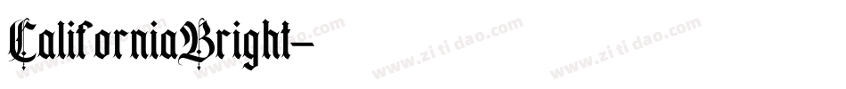 CaliforniaBright字体转换