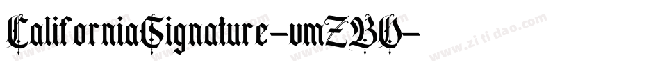 CaliforniaSignature-vmZBO字体转换