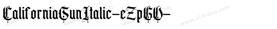 CaliforniaSunItalic-eZpGO字体转换