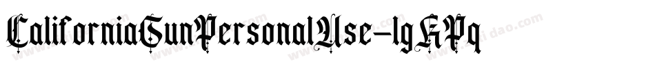 CaliforniaSunPersonalUse-lgKPq字体转换