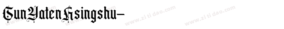 SunYatenHsingshu字体转换